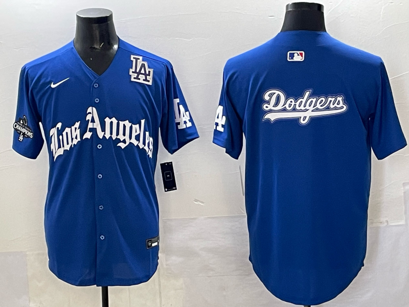 Men Los Angeles Dodgers Blank Blue 2025 Nike MLB Jersey style 0014